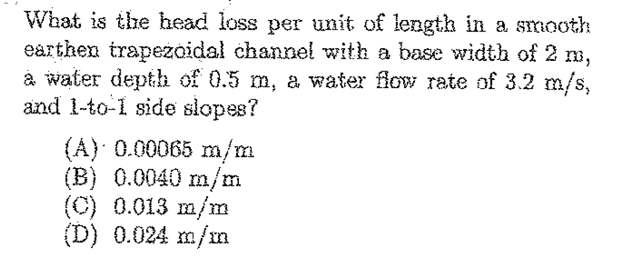 <p>flow rate should be Q=3.2m³/s</p>