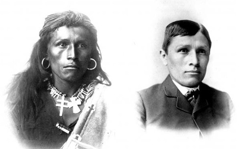 <p>One culture forced or voluntary chose to abandon their original culture and adopts another culture.</p><p>Ex: Native Americans forced to learn English, cut their hair, change their clothing, given new names, and forced to become more &quot;American&quot; in Native American Boarding Schools.</p>