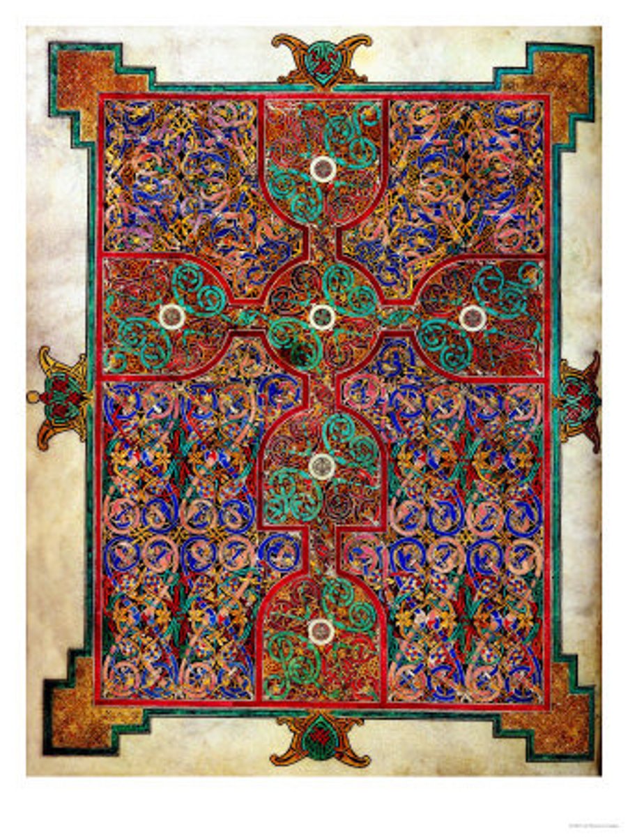 <p>Cross Page from the Book of Matthew</p>