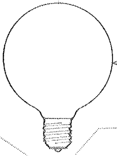 <p>Globe-shaped bulb for incandescent lamps, having a low brightness for exposed use</p>