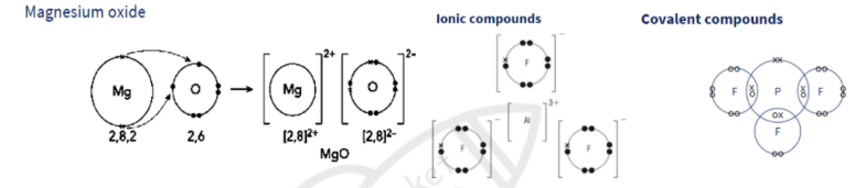 <p>Dot-and-cross diagram shows:</p><ul><li><p>the outer electron shells only</p></li><li><p>the charge of the ion is spread evenly, by using square brackets</p></li><li><p>the charge on each ion, written at the top right-hand corner</p></li></ul><p></p>