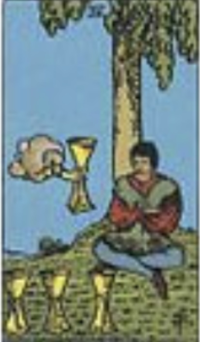 <p>4 of Cups- Upright</p>