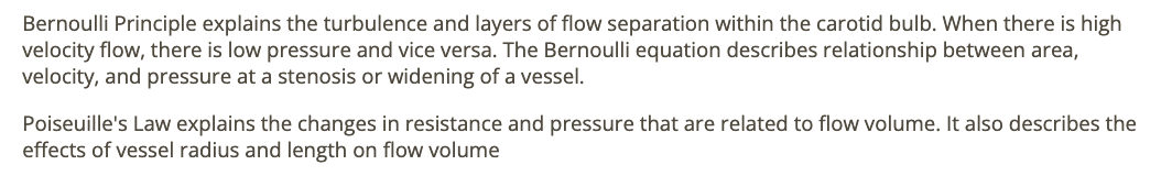 <p>c) turbulence + layers of flow separation within carotid bulb</p>