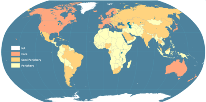 <p>the national or world districts of concentrated economic power, wealth, innovation, and advanced technology</p>