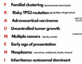 <p>LiFraumenni disease</p>