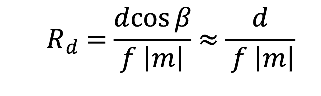 <p>d = grove spacing </p><p>beta = diffraction angle</p><p>m = order </p><p>f = focal length </p><p>units = nm/mm</p>
