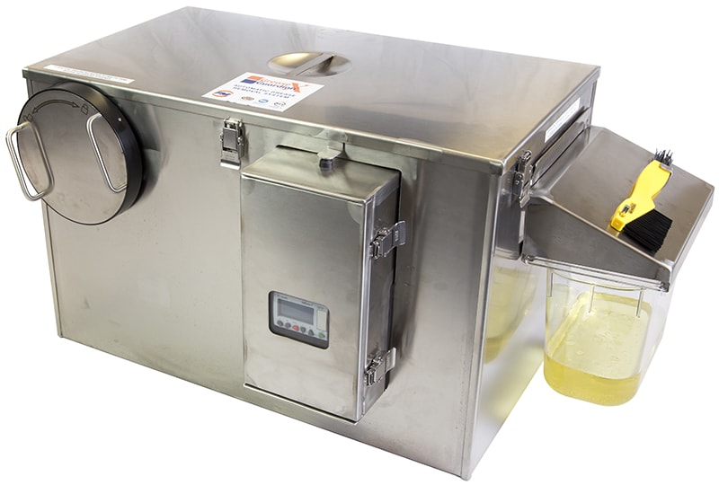 <p>A  hydromechanical grease interceptor that automechanically removes FOG</p>