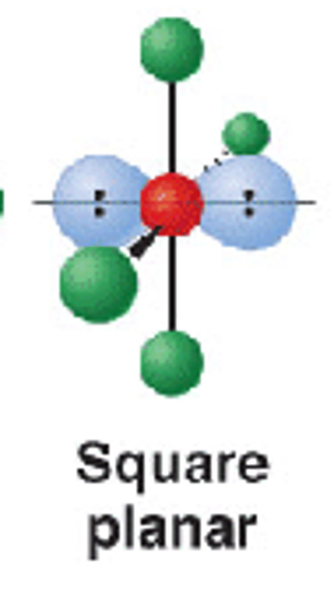 <p>Square planar, 90°</p>