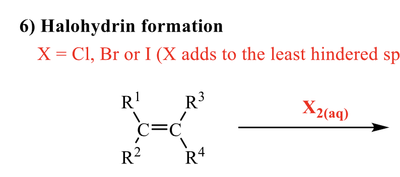 <p>what is the product of this alkene rxn</p>
