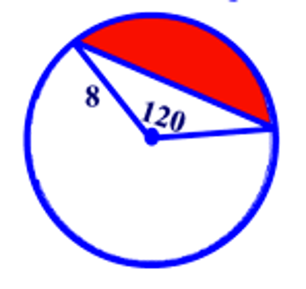 <p>Part of circle bounded by arc, joining endpoints.</p>