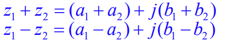 <p>This is easier in Cartesian form:<br><br>Compute the real parts and imaginary parts respectively </p>