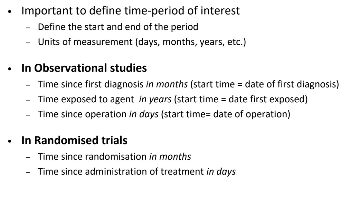 <p>Need to define the time-origin</p>