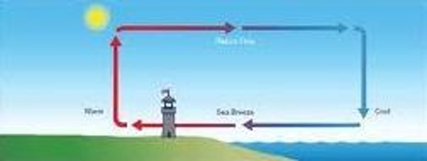 <p>movement of air from sea to land during the day</p>