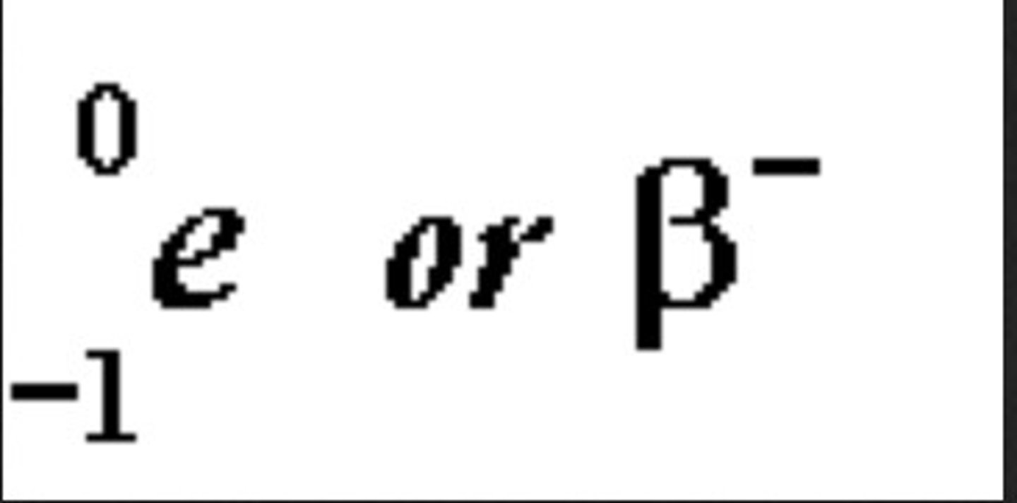 <p>radioactive decay in which an electron is emitted.</p>