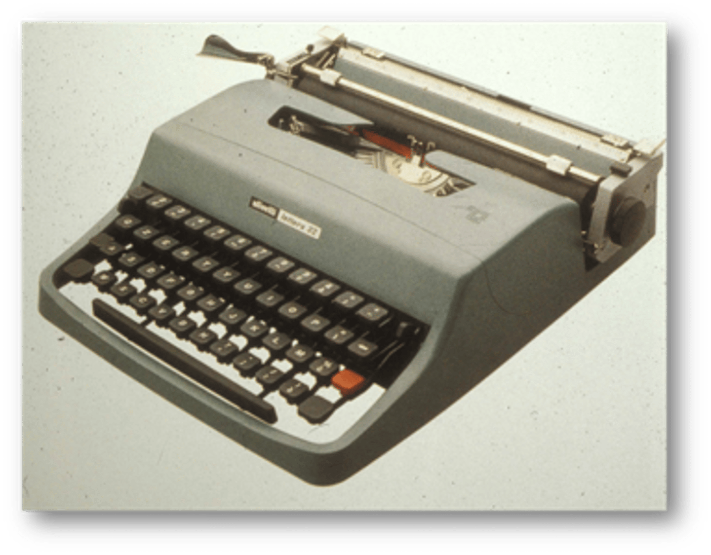 <p>Transparent so you need to press harder, qwery keyboard</p><p>Type face, strike face, type bar clash, carrying case</p>