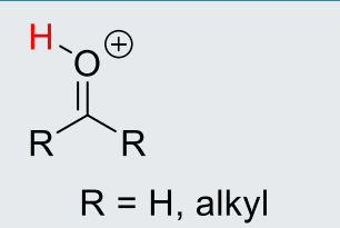 <p>Alykl2C-OH+ or CH2-OH+ </p>