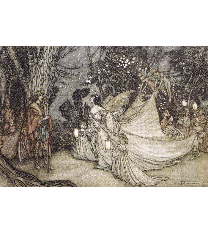 Arthur Rackham, The Meeting of Oberon and Titania (1908)