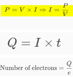 <p>A 76-W incandescent light bulb operates at 120 V. How many electrons and coulombs flow through the bulb in one day?</p><p>&nbsp;The number of electrons that flow through the bulb in one day is ____×10<sup>23 </sup>electrons.</p><p>The number of coulombs that flow through the bulb in one day is ____ kC.</p>