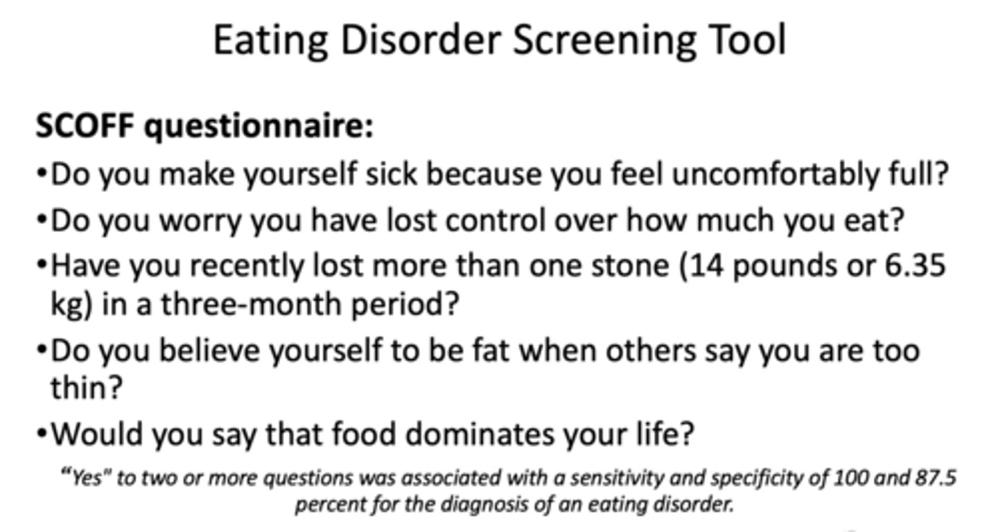 <p>SCOFF questionnaire</p>
