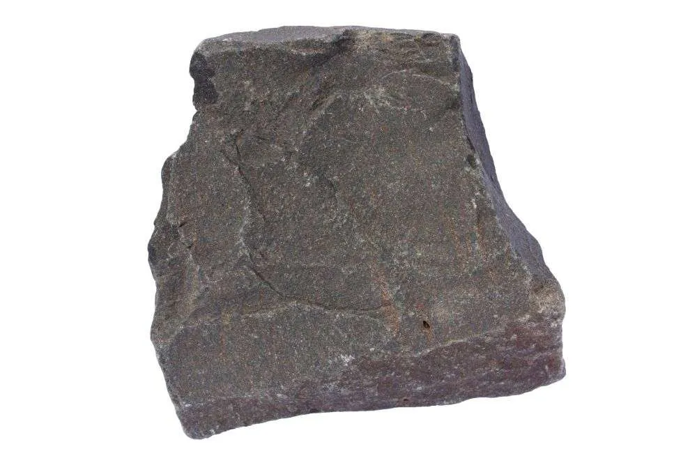 <p>A dark, fine<span style="background-color: transparent;"><span>-grained (aphanitic) mafic volcanic rock.</span></span></p>