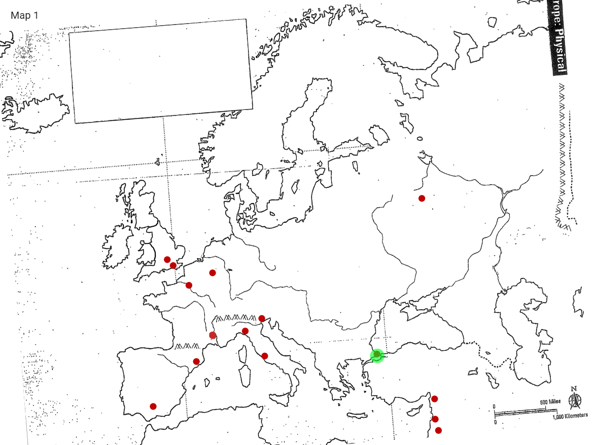 <p>right on edge of black sea and mediterranean</p>