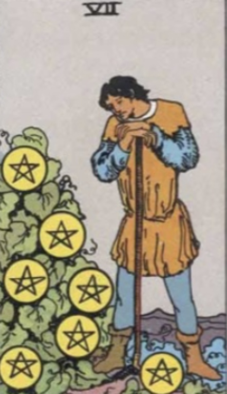 7 of Pentacles- Upright