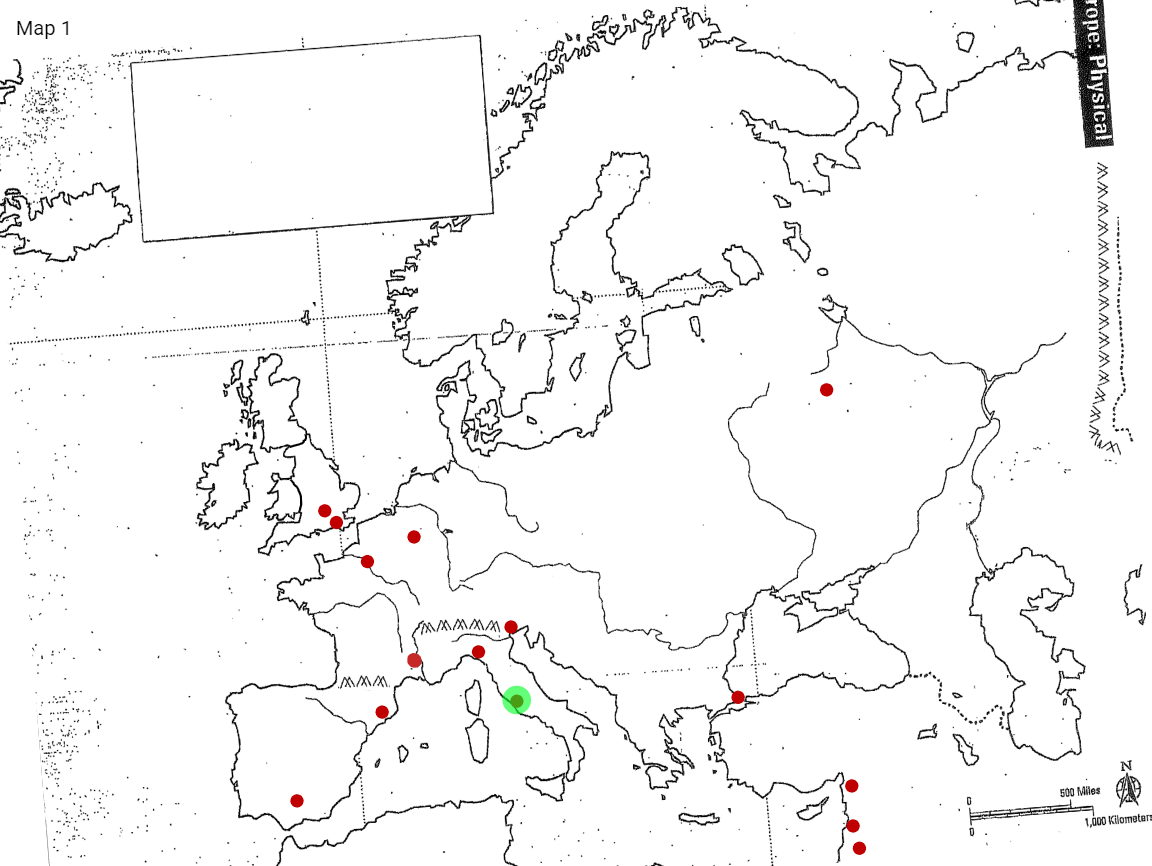 <p>bruh, smack in the middle of Italy</p>