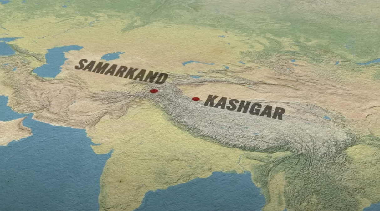 <p><strong>Definition</strong>: Cities with great locations allowed for merchants to rest &amp; resupply which eventually became a destination for markets &amp; intellectual centers. </p><p>ex: <span style="color: yellow">Kashgar</span> (located next to the most hot/dry part of the route) &amp; <span style="color: yellow">Smarkand</span> a city built next to a river (Merchants could stop to resupply for water), eventually had booming markets &amp; a center of Islamic scholarship.</p><p><strong>Caused by</strong>: Certain areas along the trade routes that were too hot or too long. <br><strong>Results in</strong>: Allowed for merchants to take a break &amp; resupply. + lots of <span style="color: yellow">cultural exchange</span>/diffusion occurred in these cities</p><p><strong>Shows</strong>: Cities in specific locations along the trade routes caused them to prosper</p>
