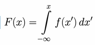 <p>The CDF gives the <strong>probability that a random variable is less than or equal to a value</strong> x</p>