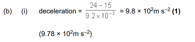 <p>Remember, acceleration is:</p><p>CHANGE IN Velocity/Time</p><p>Therefore:</p>