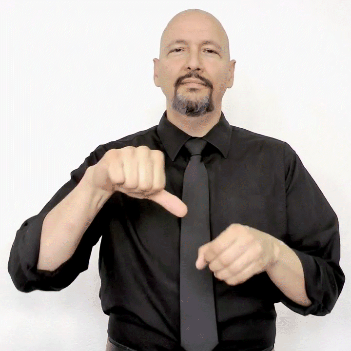 <p>Sign “GAS” (as shown in GIF; movement occurs twice), then sign “STORE” (movement also occurs twice) </p>