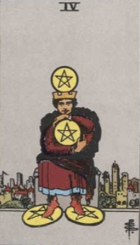 4 of Pentacles- Upright