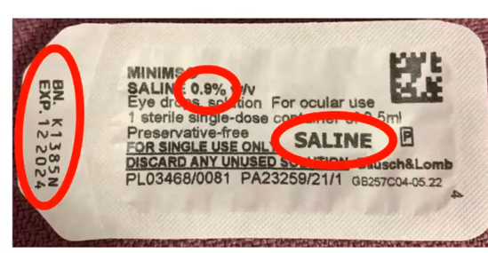 <p>need to record the drug used including its dosage </p><p>the number of drops given </p><p>the time it was given </p><p>whether it was in the right eye or left or both </p><p>need the batch number </p><p>expiry date of the drug </p>