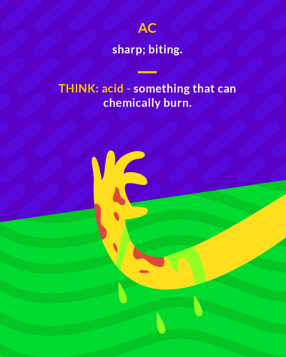 <p>sharp; biting</p>