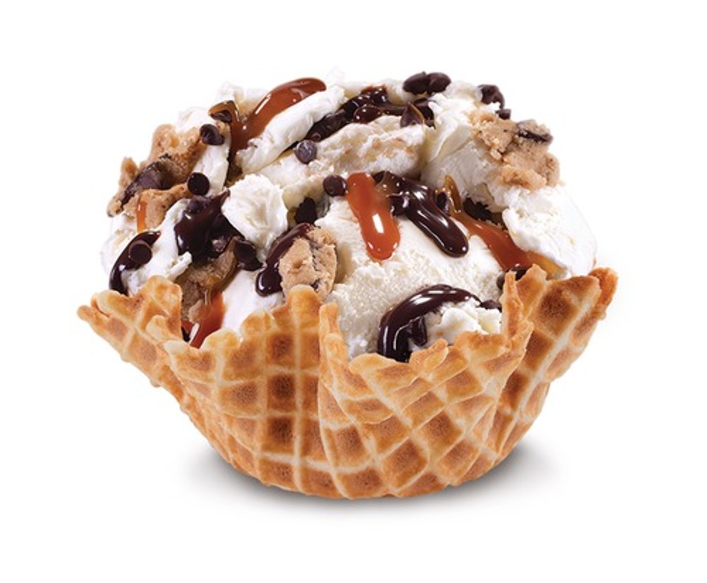 <p>French Vanilla, Chocolate Chips, Cookie Dough, Fudge and Caramel</p>
