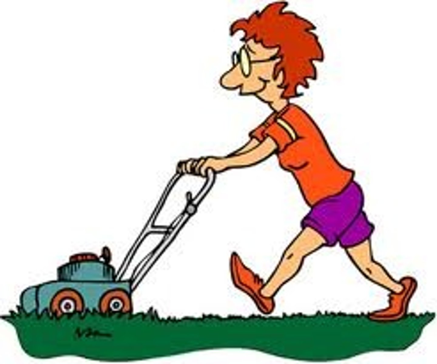 <p>to cut the grass</p>