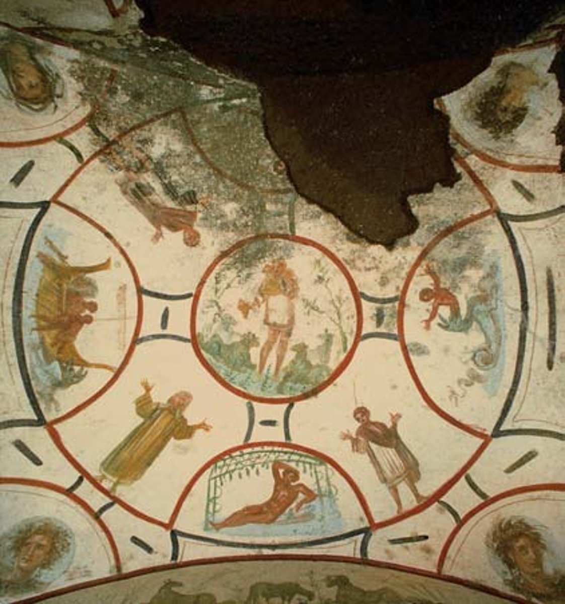 <p>Late Antique Europe</p><p>c. 200-400 C.E.</p><p>Excavated tufa and fresco</p>