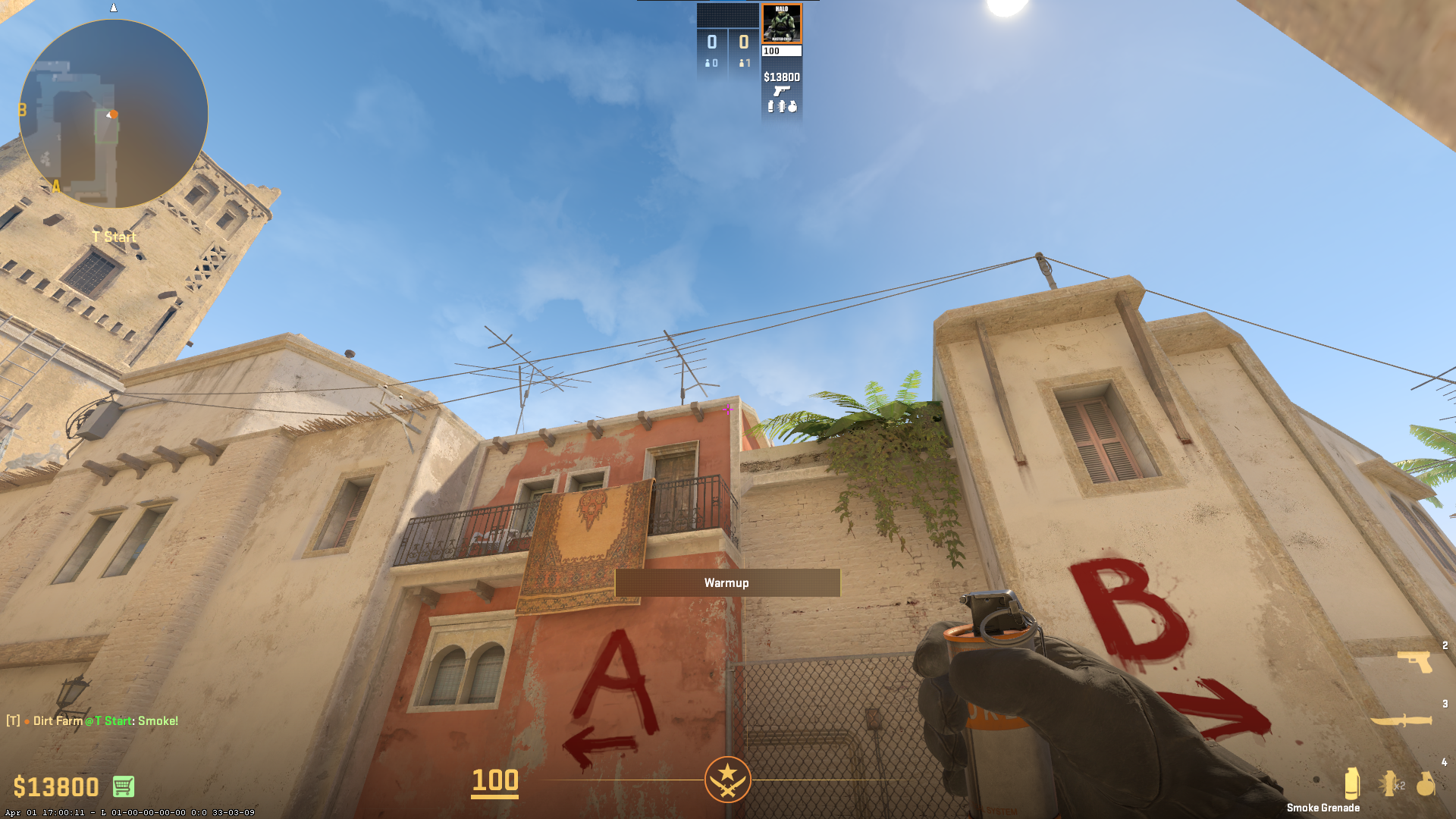 <p>Right of Trash - Hold D, Jump Throw</p>