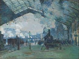 * modern life, urban landscapes
* Paris’s largest and busiest train terminals
* play of light through smoke of train, billowing clouds of steam, and the locomotives