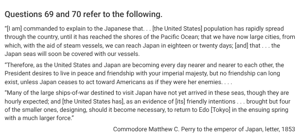 <p>The excerpt best supports the conclusion that in the 1850s, the United States government</p>