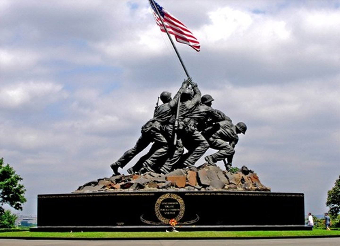 <p>A bloody and prolonged operation on the island of Iwo Jima in which American marines landed and defeated Japanese defenders</p>
