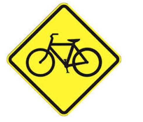 <p>What does a Bike Crossing/Path sign mean?</p>