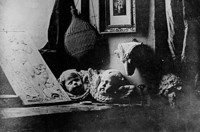 <p><span style="font-family: sans-serif">Louis-Jacques-Mande Daguerre, The Artist’s Studio, 1837</span></p>