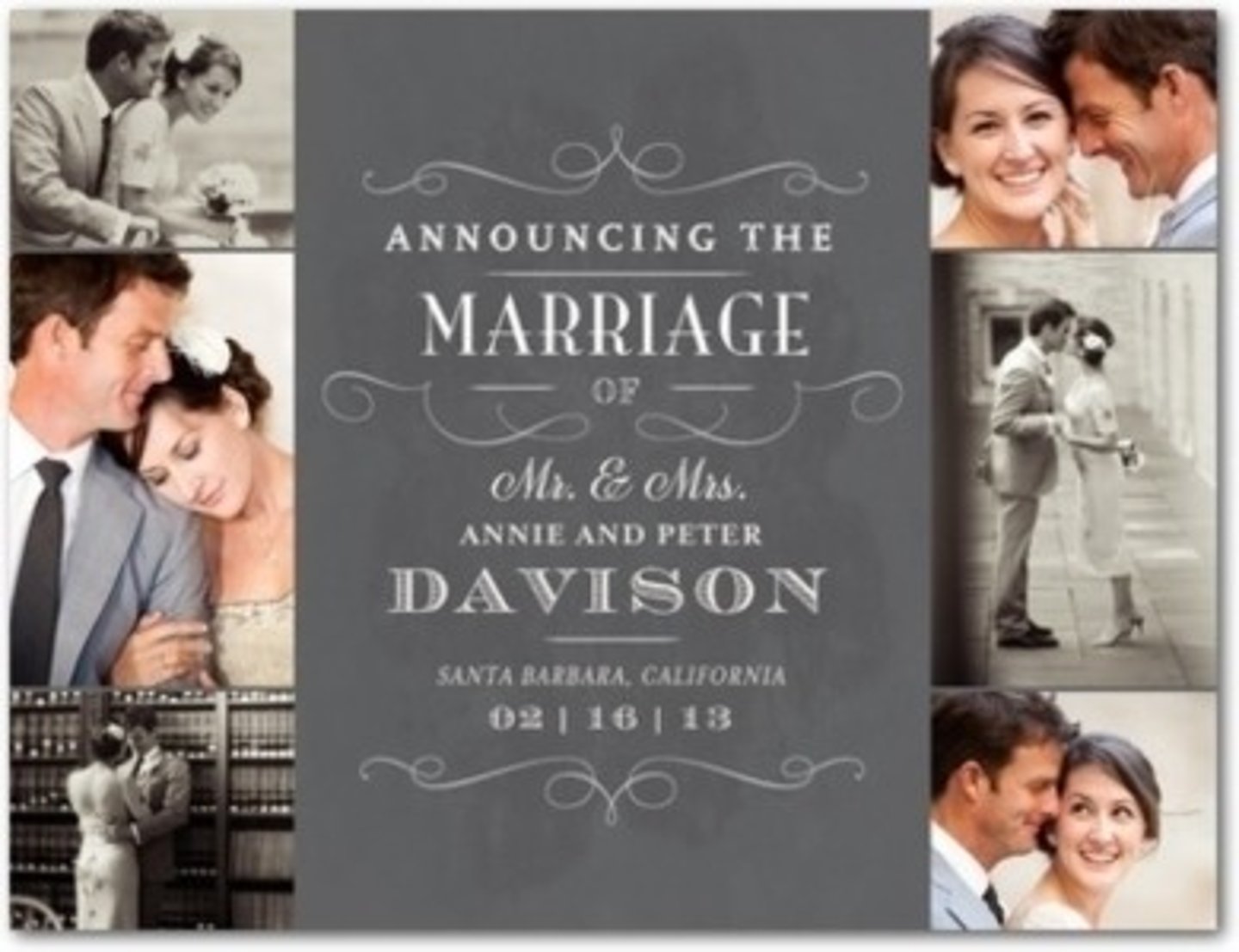 <p>wedding announcement</p>