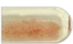 <p>1+</p><p>small agglutinates, many free cells, turbid background, reddish supernatant (macroscopic and microscopic reading)</p>