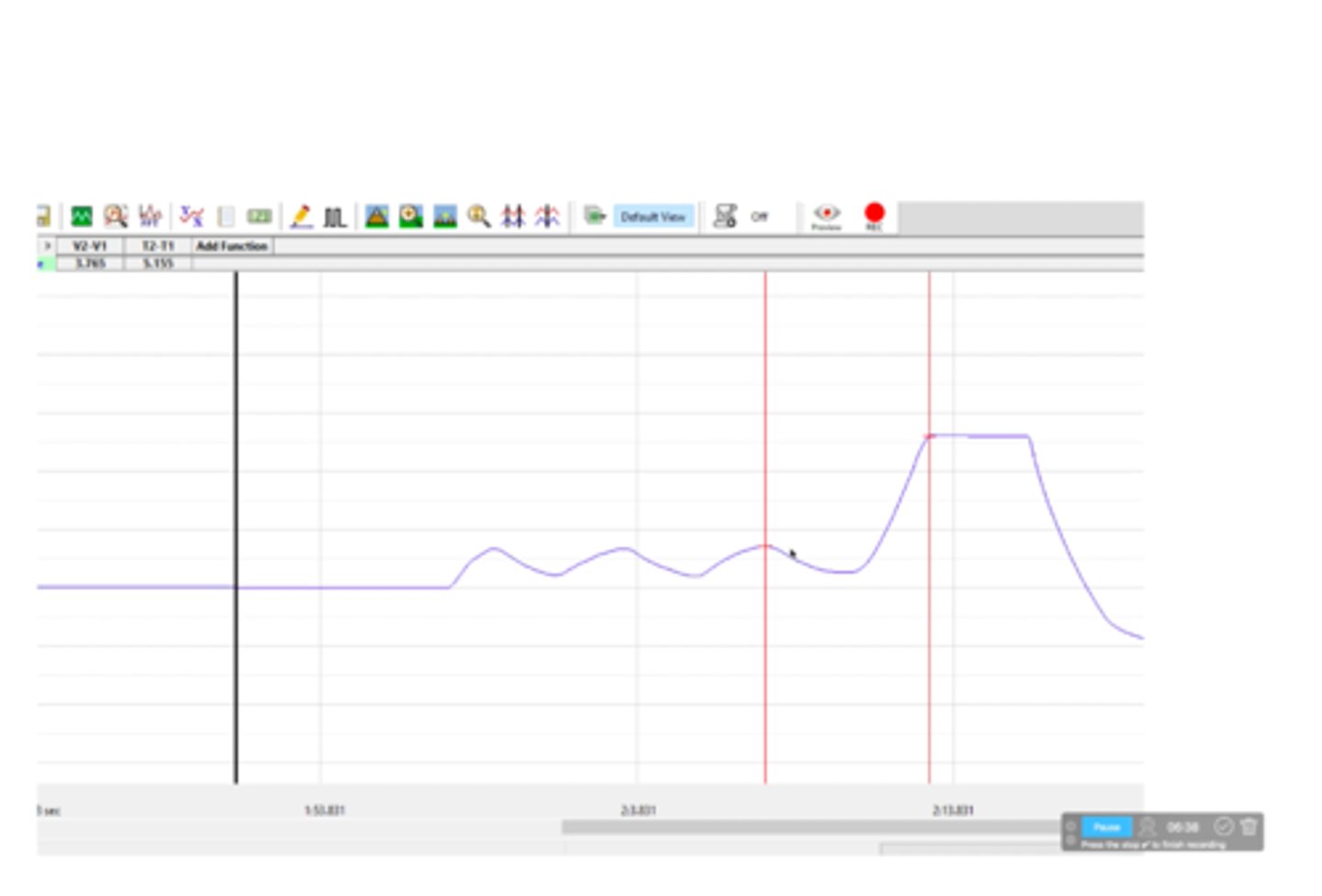 <p>What volume is shown on this spirometer tracing?</p>