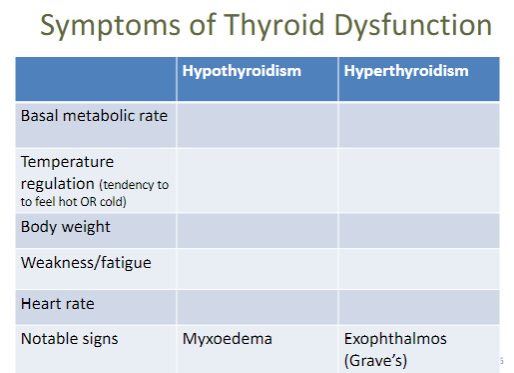 Symptoms of Thyroid Dysfunction