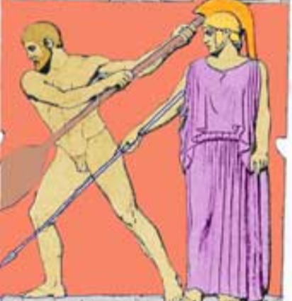 <p>How is the composition of this metope displayed?</p>