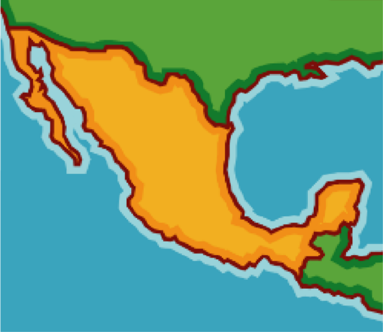 Explain how Mexico was shaped by its location
