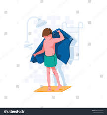 <p>dry myself with a towel</p>